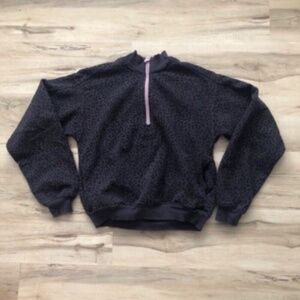 Fabletics Greyish Leopard Print Sweater
